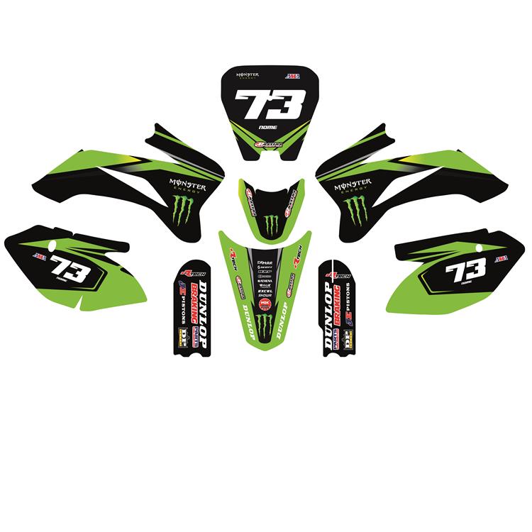 Kit grafiche pit bike TTR Monster Verde