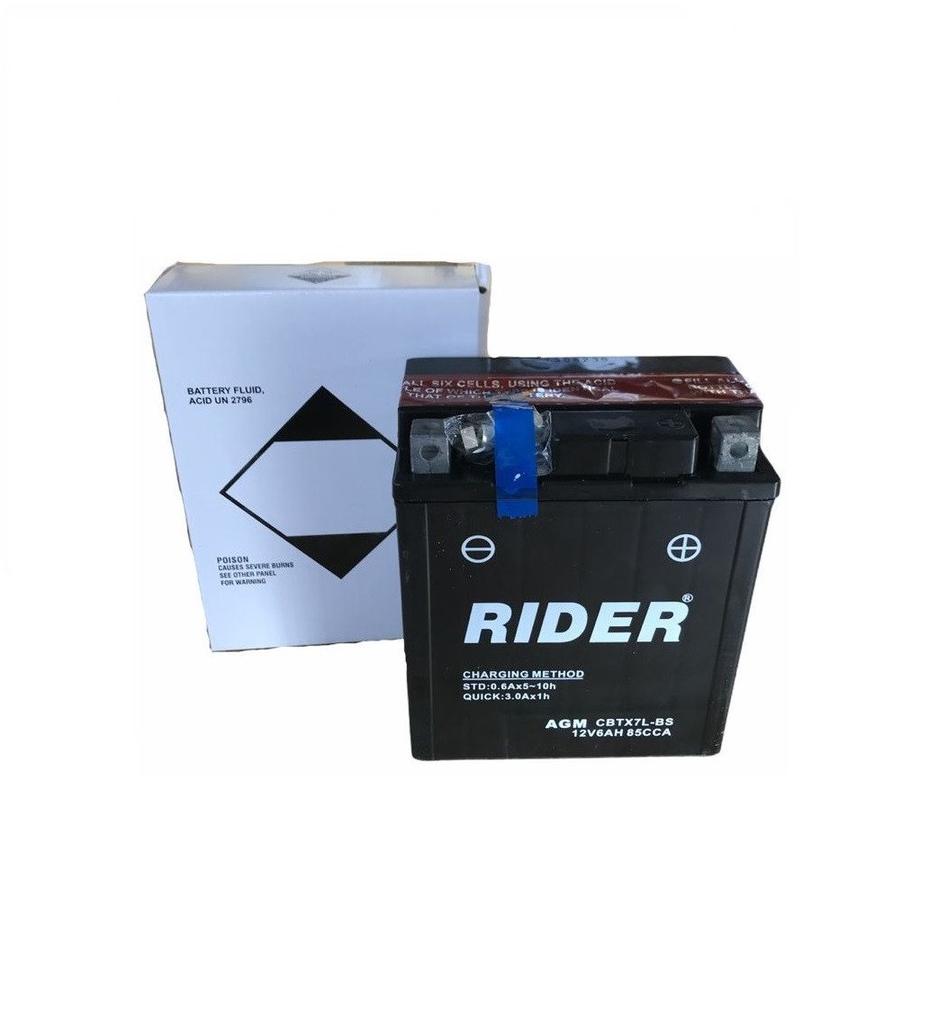 Batteria Rider CBTX7LBS PIAGGIO Liberty IGET 4T 3V IE E4