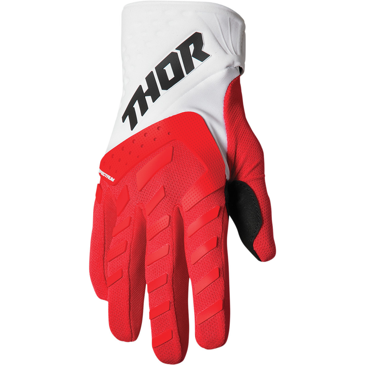 Guanti cross adulto THOR SPECTRUM Rosso Bianco - Evomotor