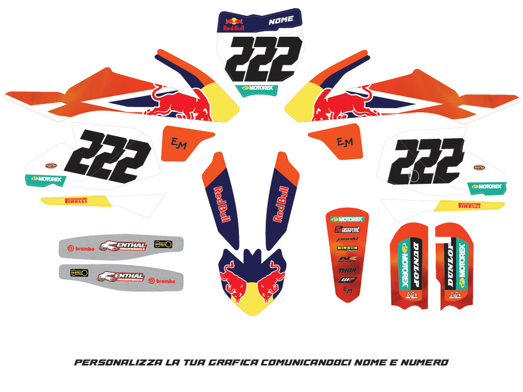 kit grafiche per ktm 65 dal 2016 al 2023 cairoli - Evomotor