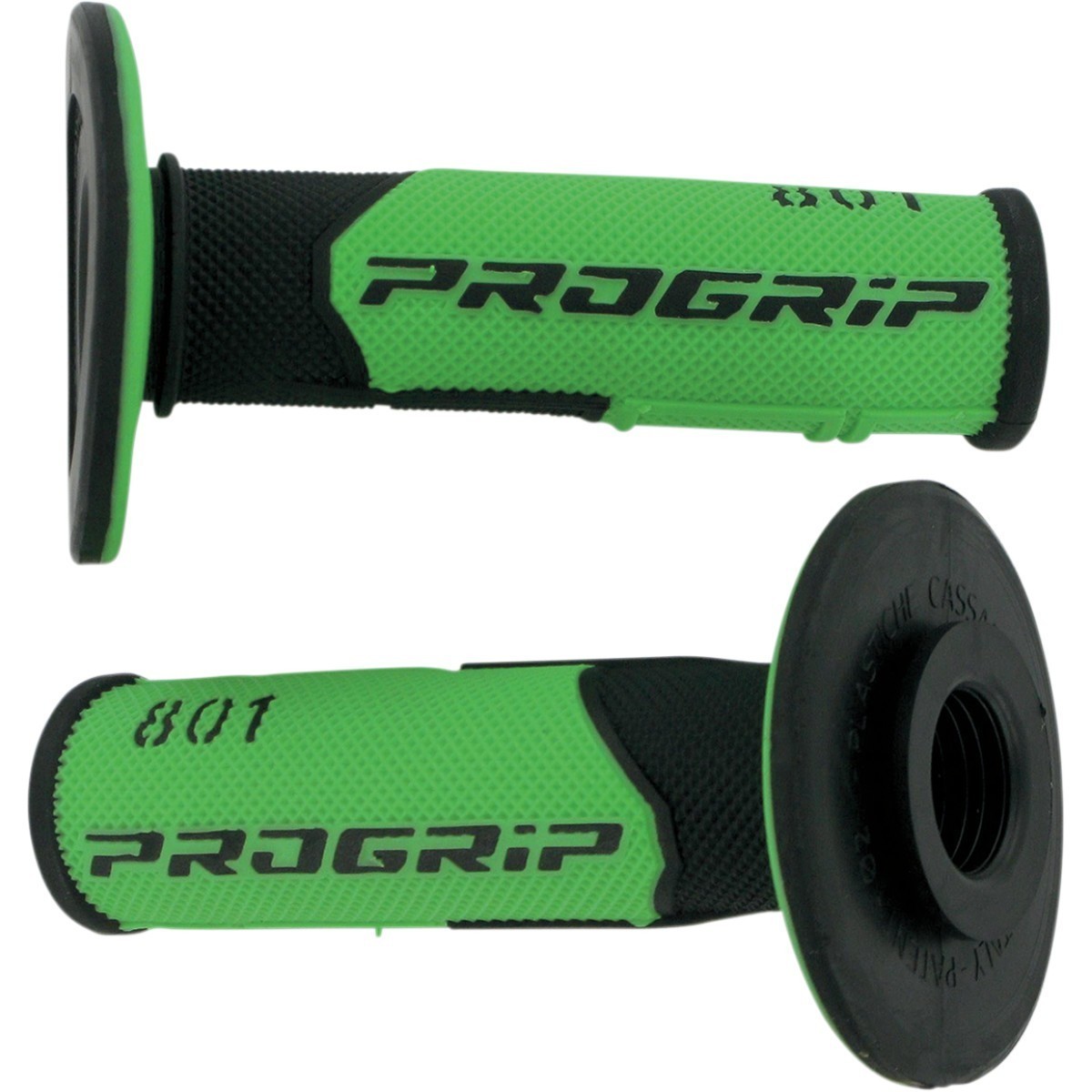 Manopole motocross - Pro Grip - bianco verde fluo - Evomotor