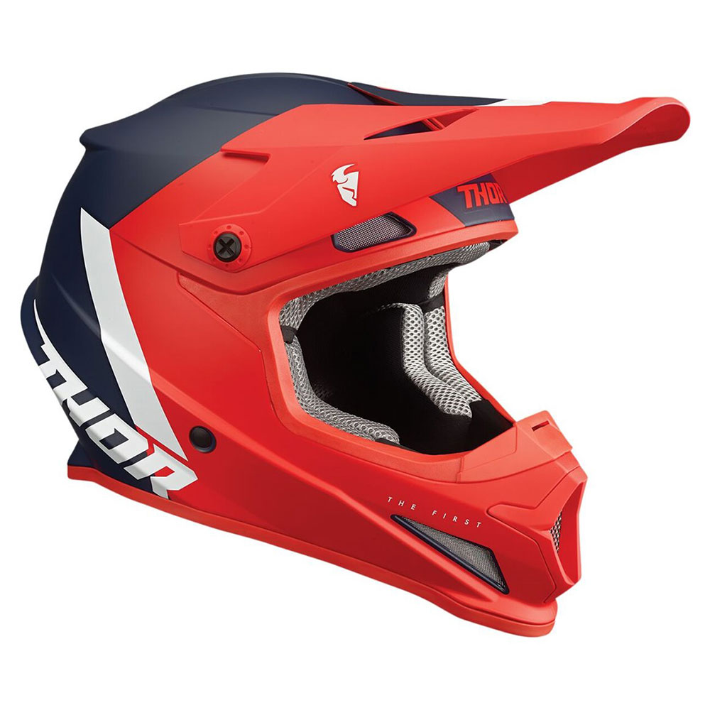 Casco Moto Cross THOR SECTOR CHEV Rosso Blu - Opaco