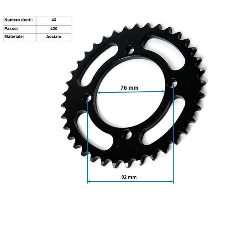 Corona acciaio 420 Z43 4 fori