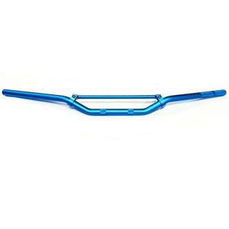 manubrio alluminio 22 mm pitbike piega bassa blu