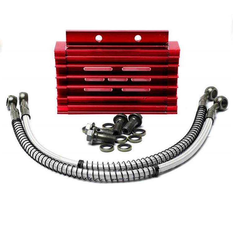 Kit radiatore olio pit bike CNC  rosso