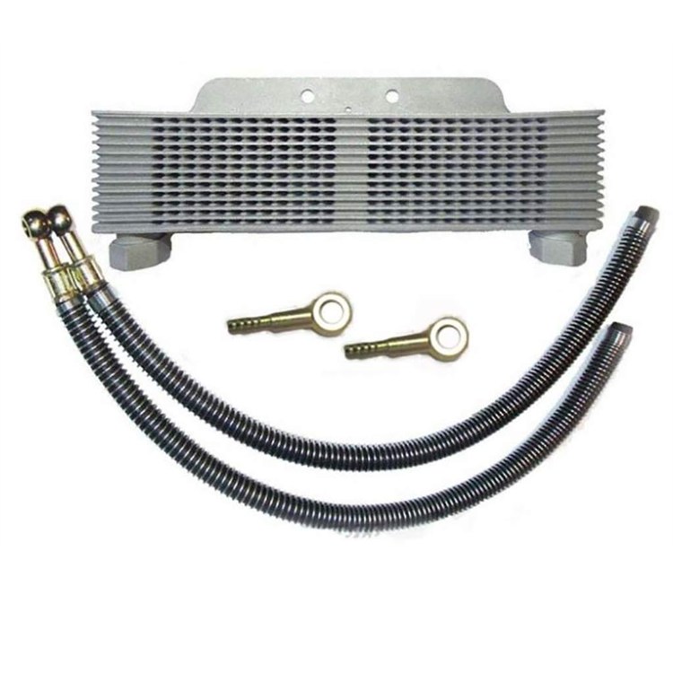 Kit radiatore olio alluminio lamellare con tubi in gomma