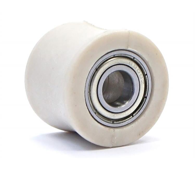 Rullo guida catena gomma D. 10 Bianco 