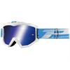Mascherina PRO GRIP Atzaki 3201 Bianco - lente a specchio Blu in Abbigliamento