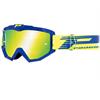 Mascherina PRO GRIP Atzaki 3201 Blu - lente a specchio Giallo in Mascherine Motocross