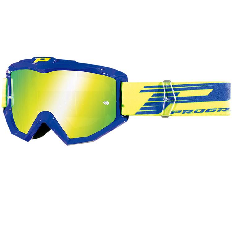 Mascherina PRO GRIP Atzaki 3201 Blu - lente a specchio Giallo