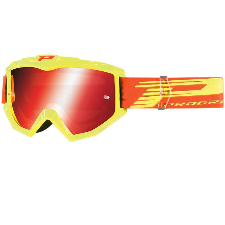 Mascherina PRO GRIP Atzaki 3201 Giallo - lente a specchio Rosso