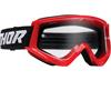 Mascherina THOR Combat Rossa Nera - lente chiara in Mascherine Motocross