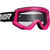 Mascherina THOR Combat Rosa Fluo Nera - lente chiara in Mascherine Motocross