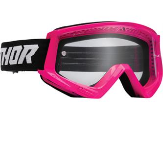 mascherina thor combat rosa fluo nera lente chiara