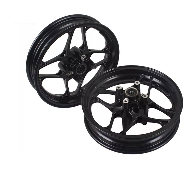 Set cerchi in lega Nero 2.15/2.50-12 con cuscinetti 15mm