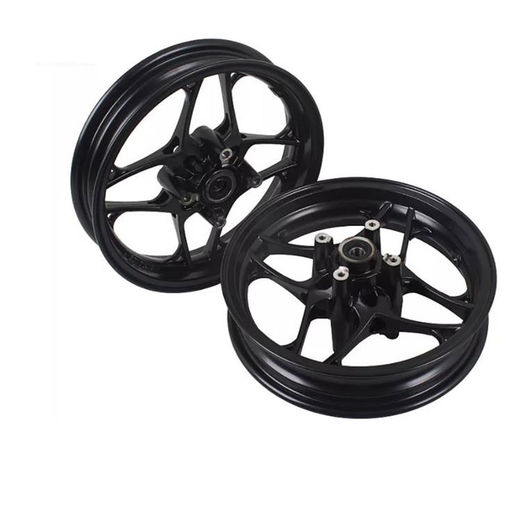 Set cerchi in lega Nero 2.15/2.50-12 con cuscinetti 15mm