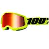 Mascherina Bambino 100% STRATA 2.0 Giallo - Lente a Specchio Rosso in Mascherine Motocross