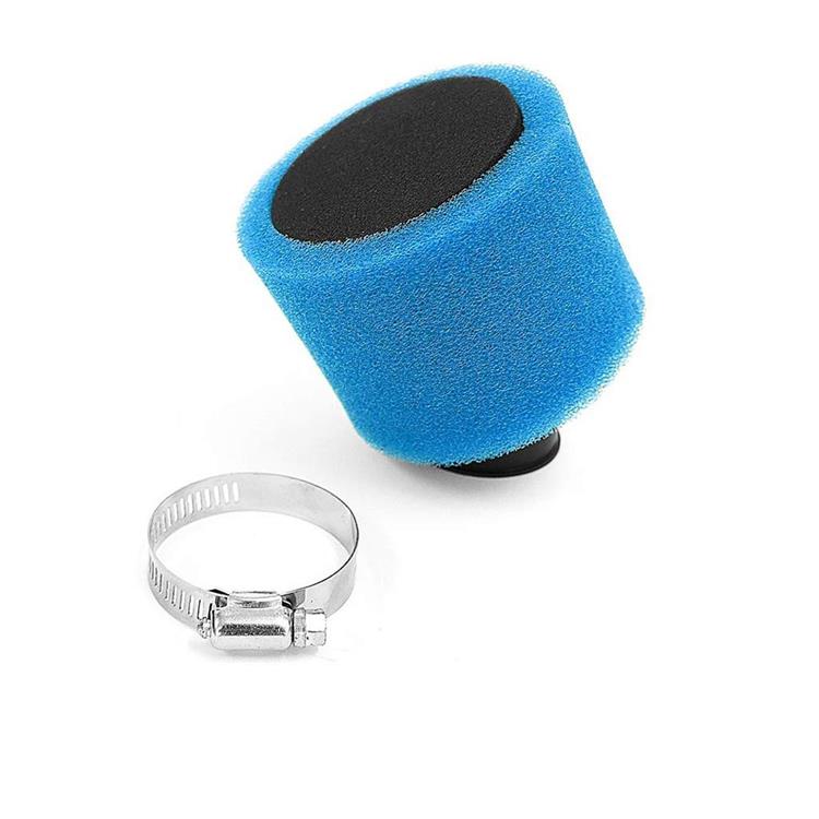 Filtro Aria pit bike 35 mm storto Blu