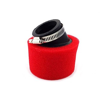 filtro aria pitbike 35 mm storto rosso