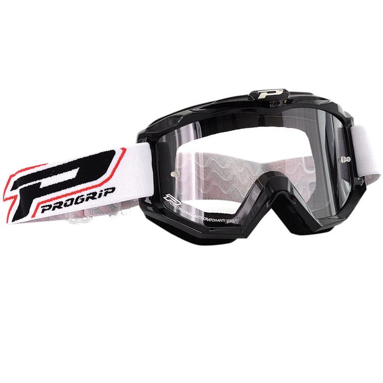 Mascherina PRO GRIP Raceline 3201 Nero - lente chiara