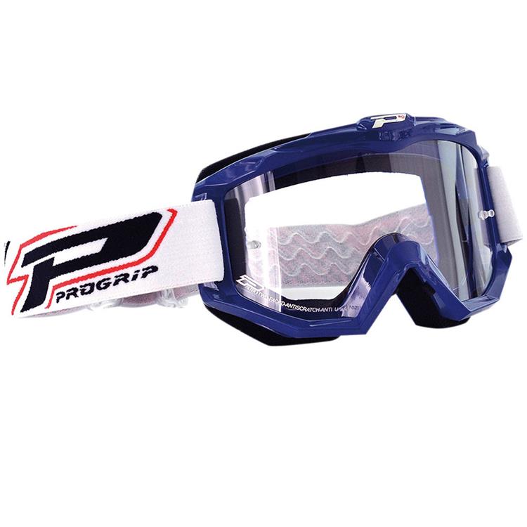 Mascherina PRO GRIP Raceline 3201 Blu - lente chiara