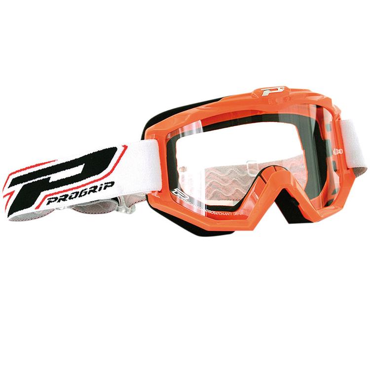 Mascherina PRO GRIP Raceline 3201 Arancione - lente chiara