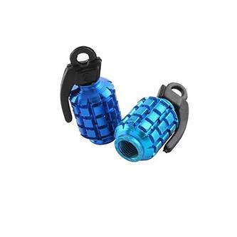 coppia tappi valvola granata blu