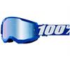 Mascherina Bambino 100% STRATA 2.0 Blu - Lente a Specchio Blu in Mascherine Motocross