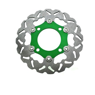 disco freno pitbike 220 mm flottante 4 fori verde