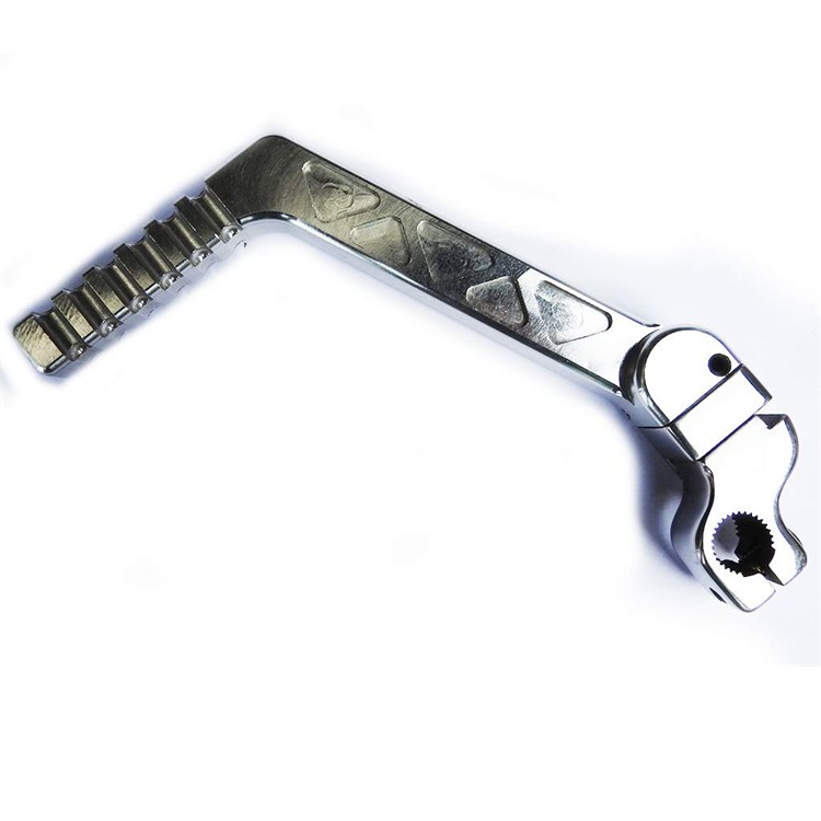 Leva Kick starter CNC 14 mm Argento