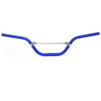 manubrio eco alluminio 22 mm piega alta blu