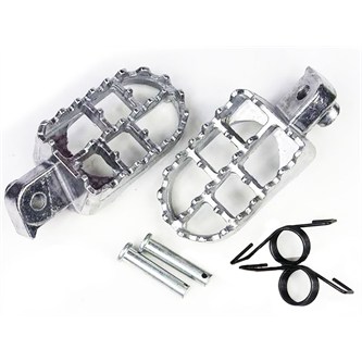 pedane pitbike alluminio argento a
