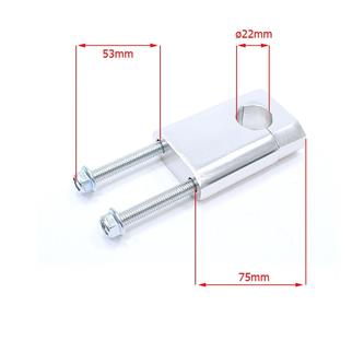 riser manubrio fissi 22 mm silver h75 mm