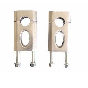 riser manubrio fissi 22 mm silver h93 mm