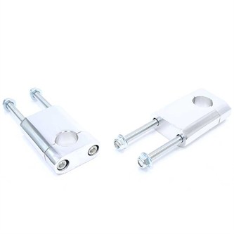 riser manubrio fissi 22 mm silver h70 mm