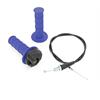 Kit comando gas pit bike Blu in Manubri e Comandi