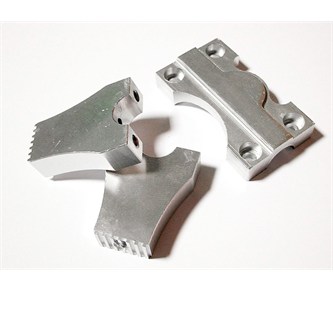 riser manubrio regolabili cnc 22 mm argento
