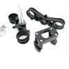 Kit piastre sterzo pit bike 46/52 Interasse 165 CNC Nero riser 28 mm in Sospensioni e Piastre