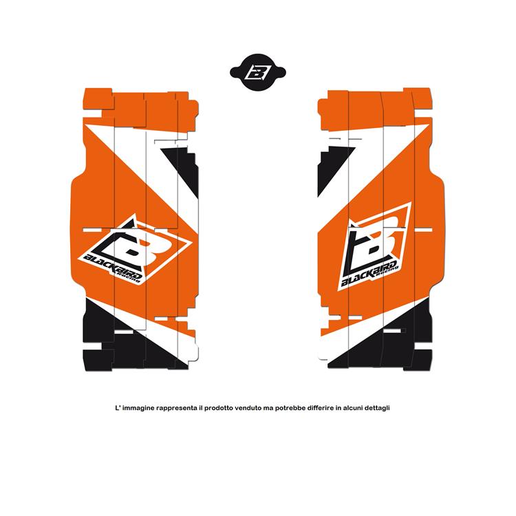 Adesivi griglia radiatore KTM 125 EXC (08-16) Blackbird arancioni
