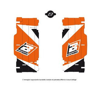 adesivi griglia radiatore ktm 400 exc f 09 11 blackbird arancioni