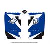 Adesivi griglia radiatore Yamaha YZ 125 (2002-2020) Blackbird Blu in Adesivi