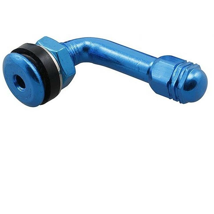 Valvola 90° alluminio anodizzata Blu