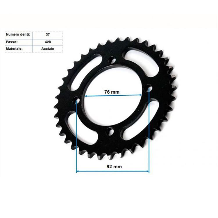 Corona acciaio 428 Z37 4 fori