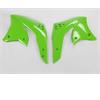 Convogliatori radiatore Kawasaki KX 250 F (2008) Verde in Plastiche