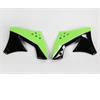 Convogliatori radiatore Kawasaki KX 250 F (2010-2011) Nero e Verde in Plastiche