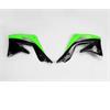 Convogliatori radiatore Kawasaki KX 450 F (2012-2015) Nero e Verde in Plastiche