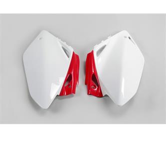 fianchetti portanumero honda crf 250 r 04 05 bianchi e rossi