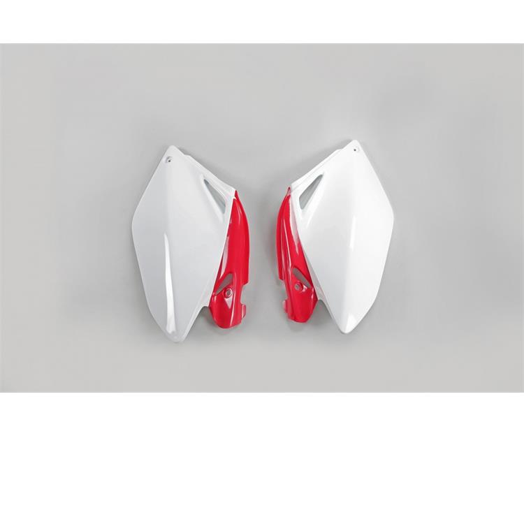 Fianchetti portanumero Honda CRF 250 R (06-09) bianchi e rossi*