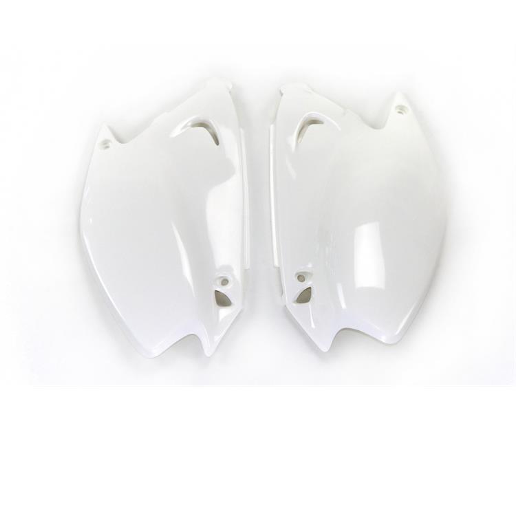 Fianchetti portanumero Kawasaki KX 125 (03-08) Bianco*