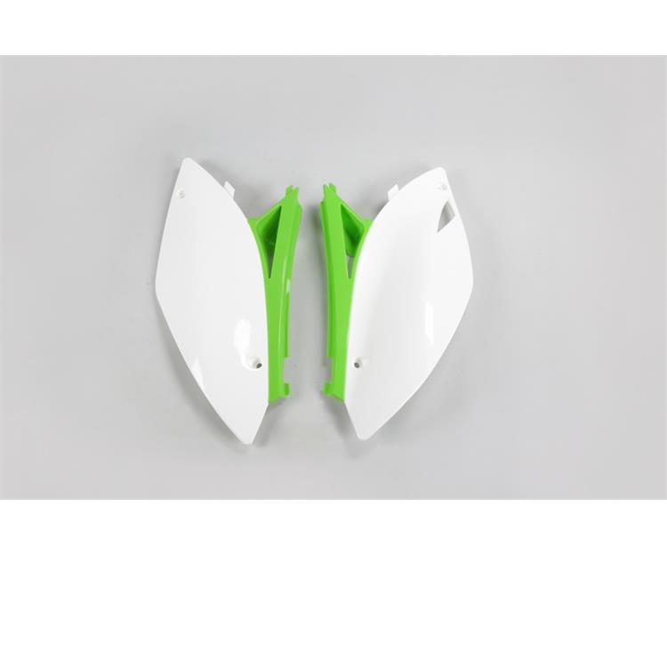 Fianchetti portanumero Kawasaki KX 450 F (2009-2011) Bianco e Verde*